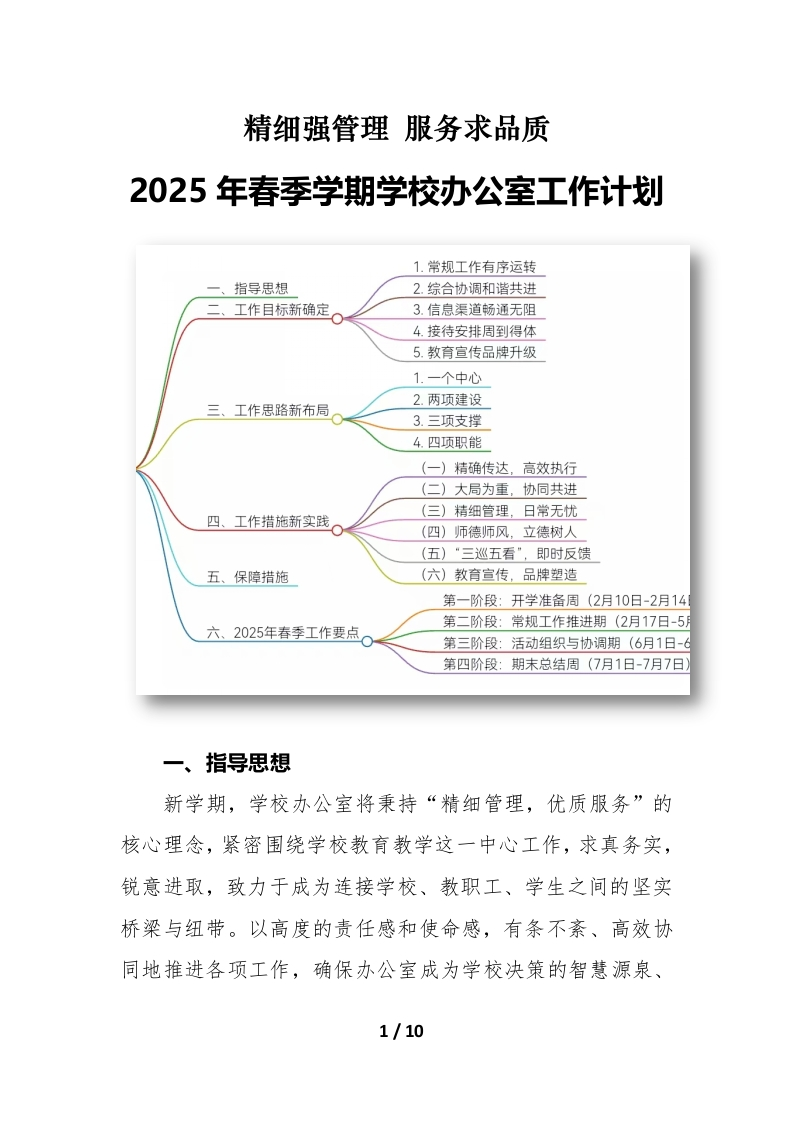 2025年春季学期学校办公室工作计划
