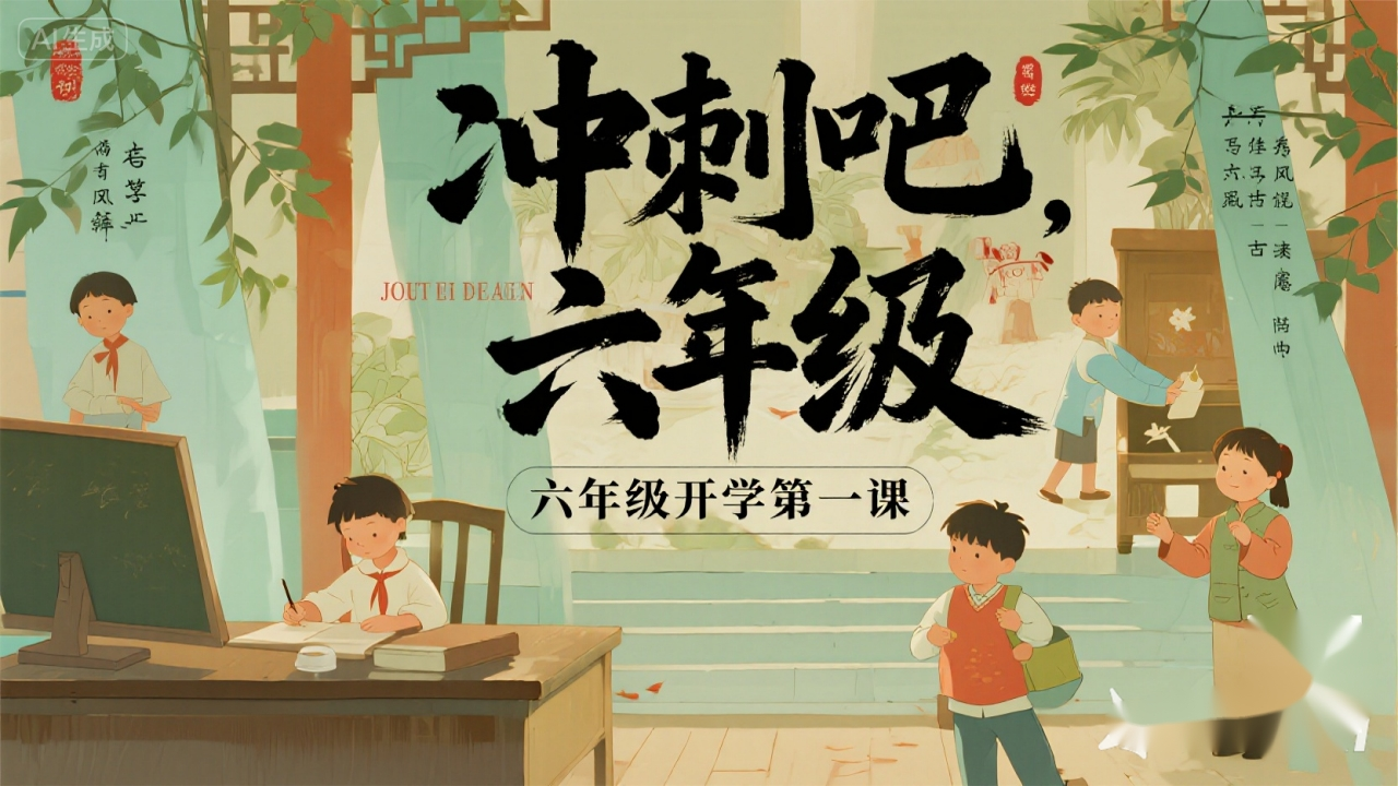 【六年级】【上】【秋季】开学第一课班会：冲刺吧，六年级有讲稿